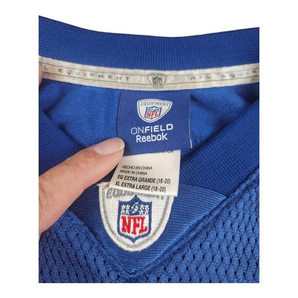 Reebok NFL onfield Indianapolis colts Payton Manning jersey #18 blue & white - Picture 3 of 11